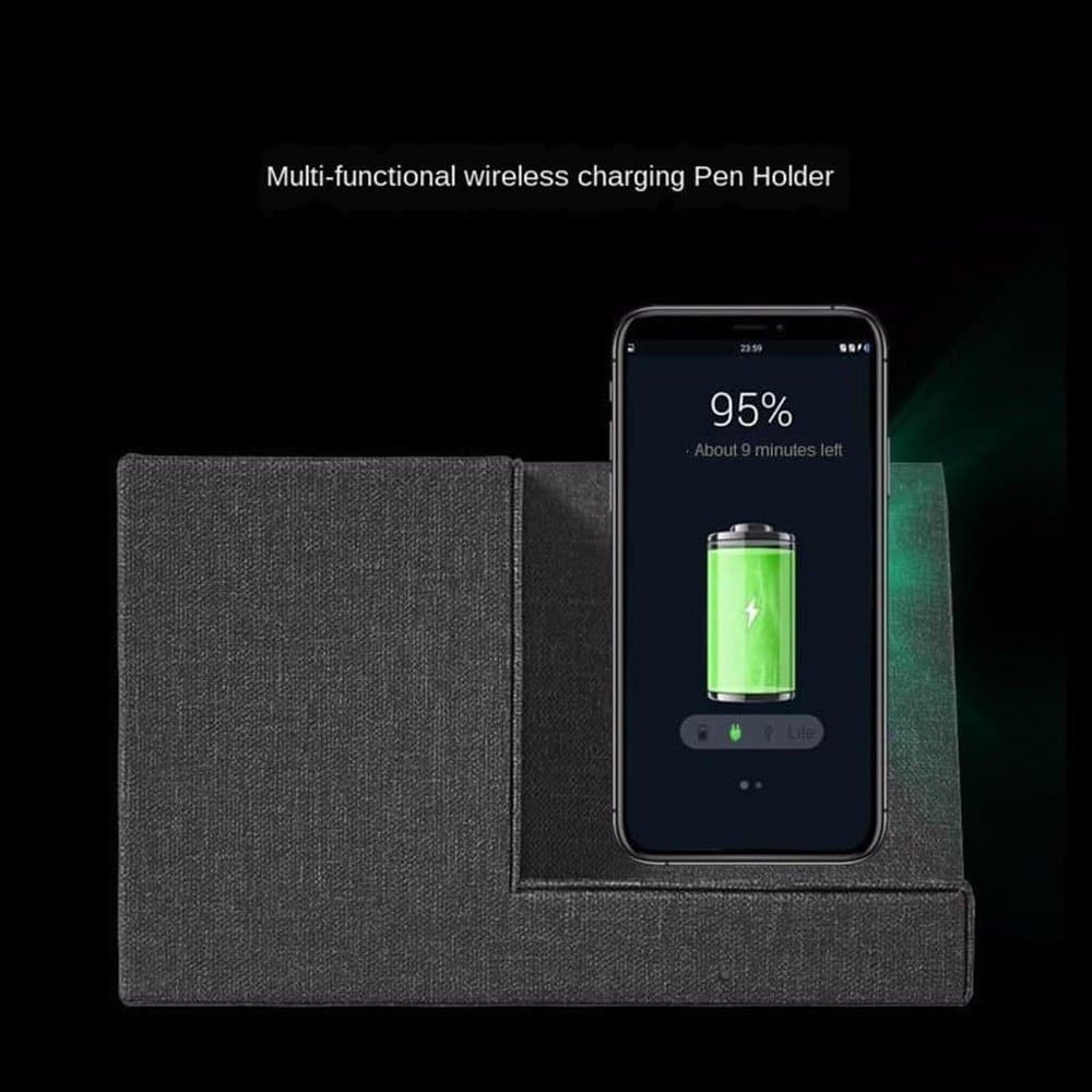 Fast 10W Wireless Smartphone Charger Desk Organizer Box