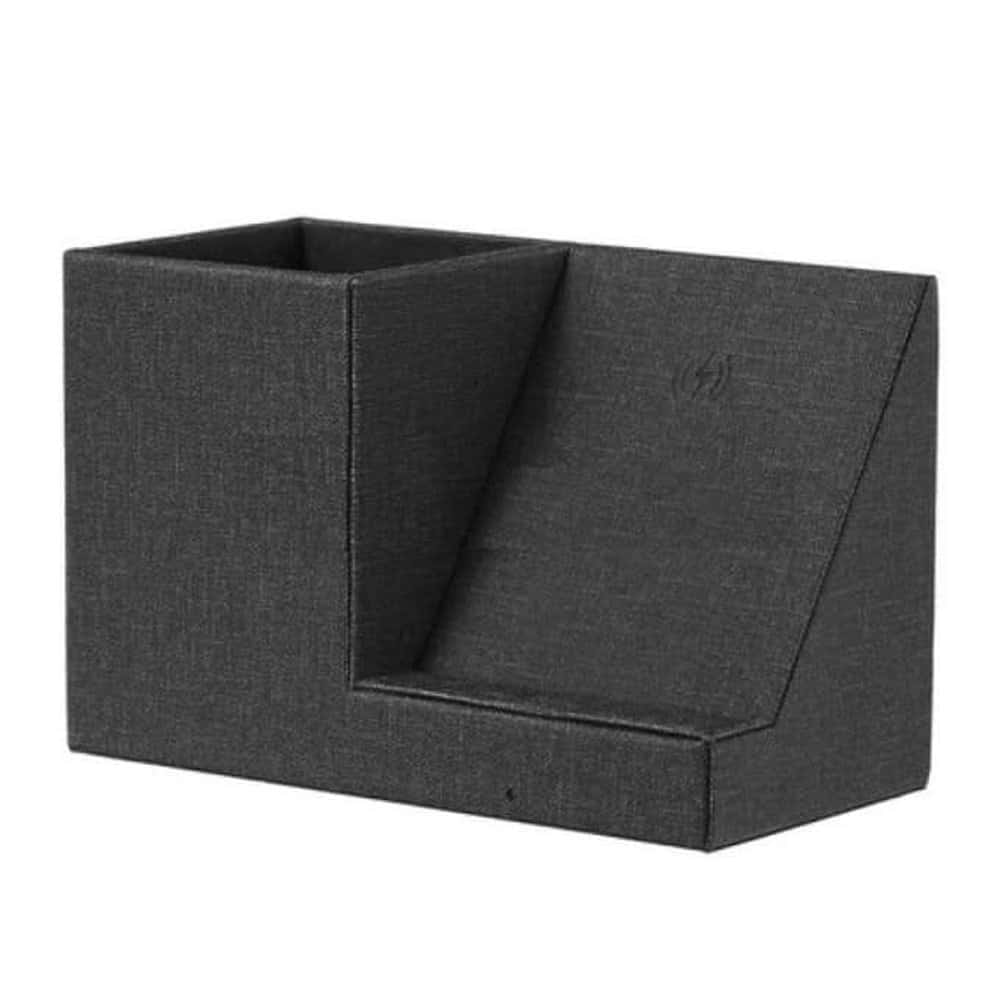 Fast 10W Wireless Smartphone Charger Desk Organizer Box