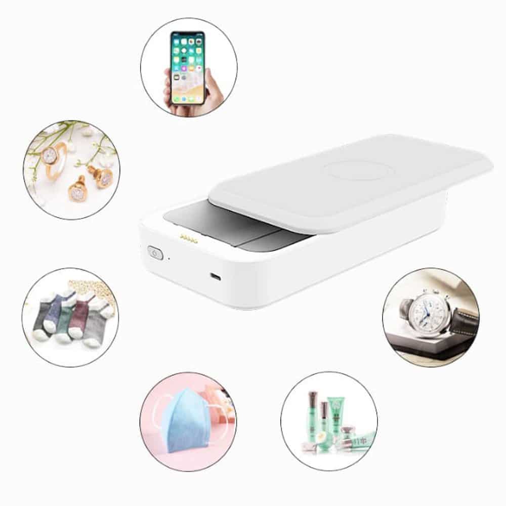 Portable Phone Watch Device CLeaner UV-C Steriliser Case