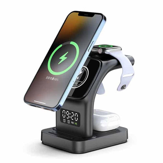 5-in-1 MagSafe Wireless Charging Clock Station Dock for Apple