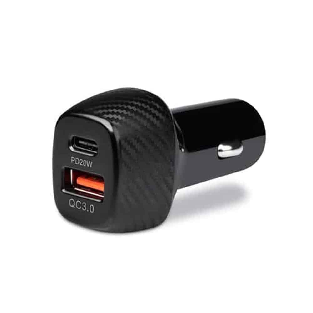40W Dual Port Fast Universal Car Charger-USB A + Type C Output