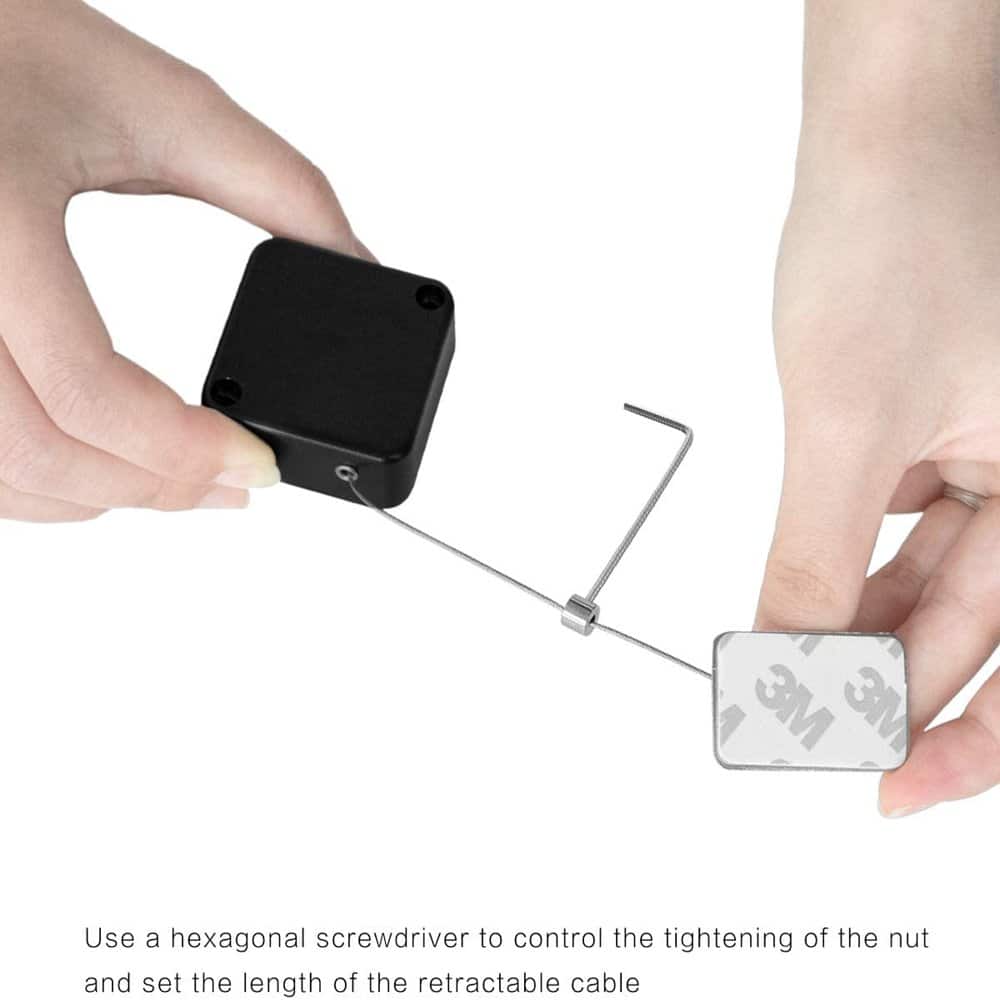 Adjustable Laptop Stand + Anti-Theft Retractable Cable Lock – Combo