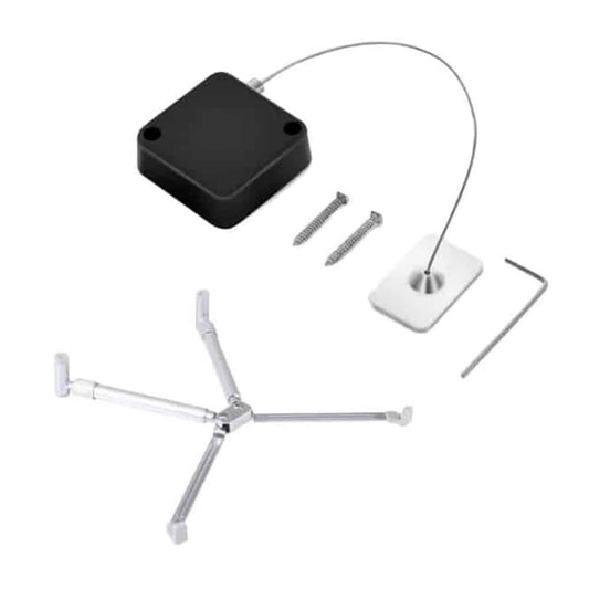 Adjustable Laptop Stand + Anti-Theft Retractable Cable Lock – Combo